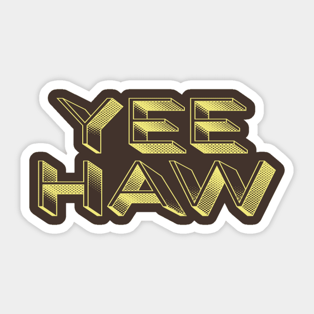 YEE HAW Sunshine Typography Sticker by Gregorous Design